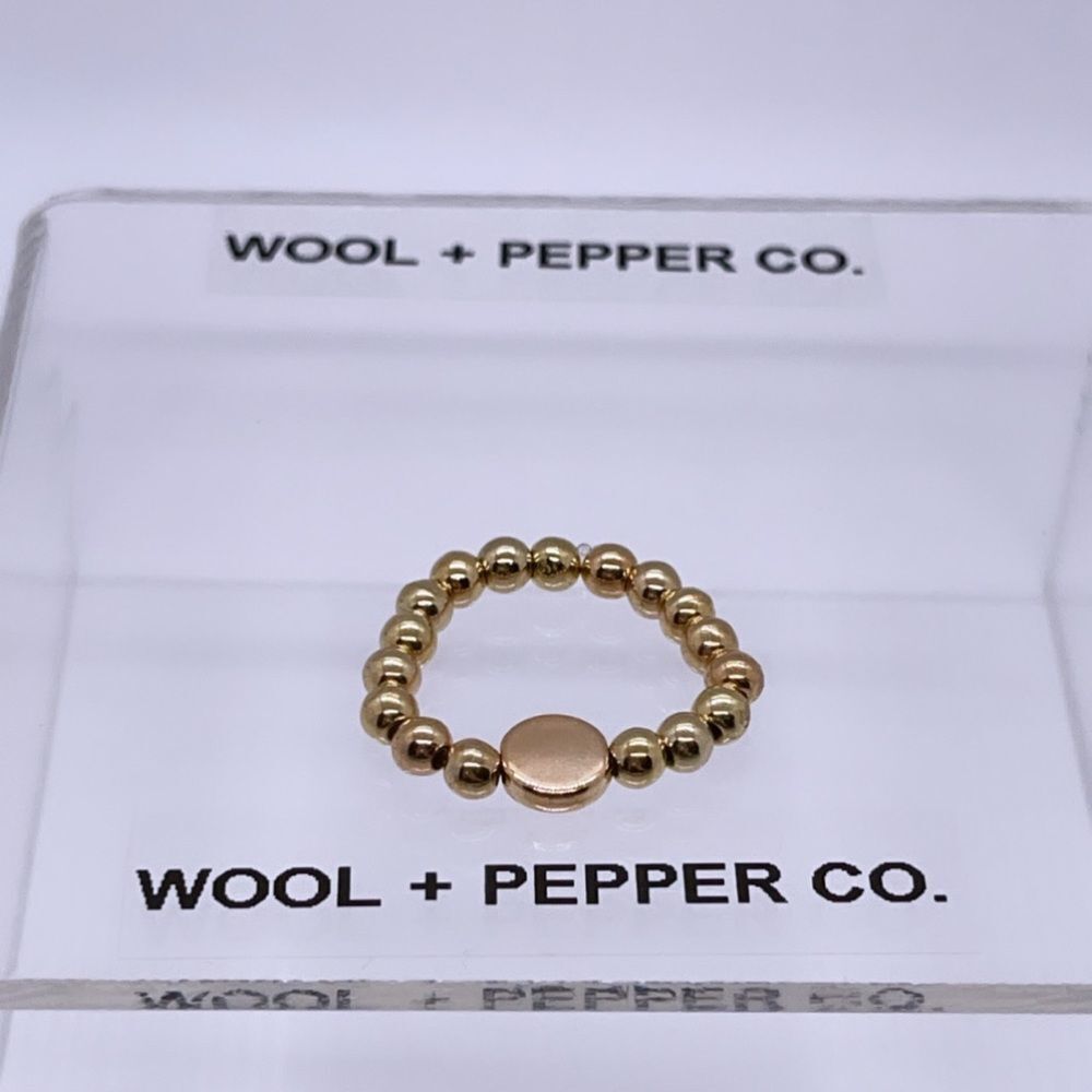 NWT Wool + Pepper Co. Gold Stackable Ring - Picture 2 of 6